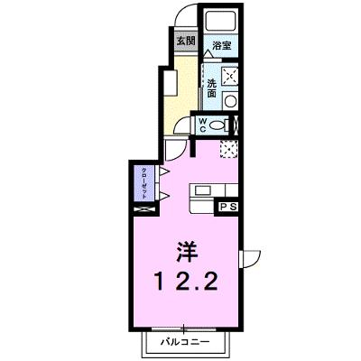 プラシードカーサⅡ 101【管理NO：1-012573102-01010】 ★家具家電は申し込み後に搬入します★の外観画像