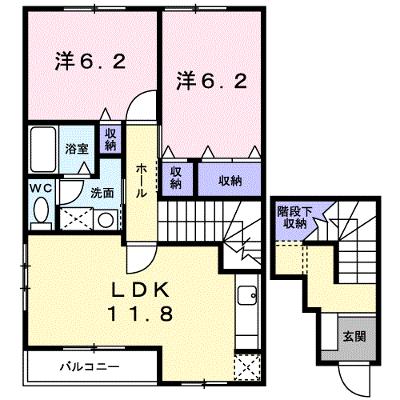 プリムローズ 201【管理NO：1-010581901-02010】 ★家具家電は申し込み後に搬入しますの外観画像