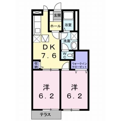 ハイムサンヒルズ　Ｃ 103【管理NO：1-007935503-01030】 ★家具家電は申し込み後に搬入しますの外観画像