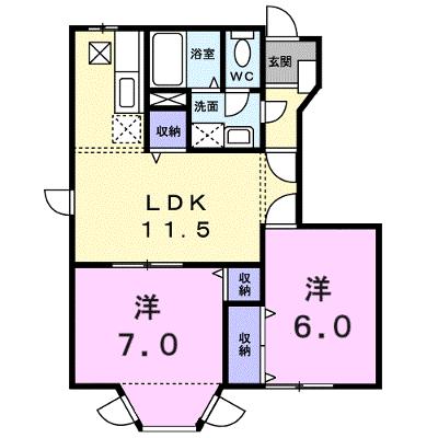 ピュアハイムＢ 103【管理NO：1-007828002-01030】 ★家具家電は申し込み後に搬入しますの外観画像