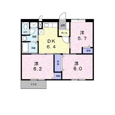 シャルマン北川毛Ｂ 101【管理NO：1-007490602-01010】 2026年07月中旬入居可能の外観画像