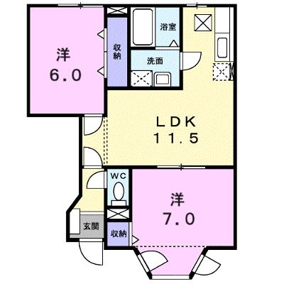 セレッソハイツＣ 102【管理NO：1-007087603-01020】 ★家具家電は申し込み後に搬入しますの外観画像