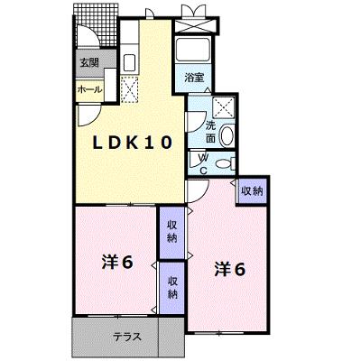 エスポワール 102【管理NO：1-007023601-01020】 ★家具家電は申し込み後に搬入しますの外観画像