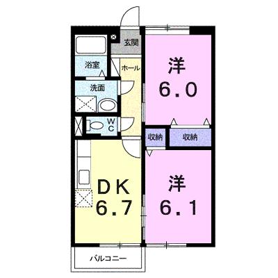 シャルマン牛渕Ｂ 203【管理NO：1-007020402-02030】の外観画像