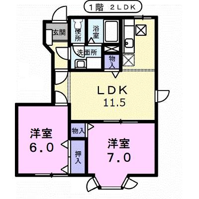 アメニティハイムＩ 101【管理NO：1-006983801-01010】 ★家具家電は申し込み後に搬入しますの外観画像