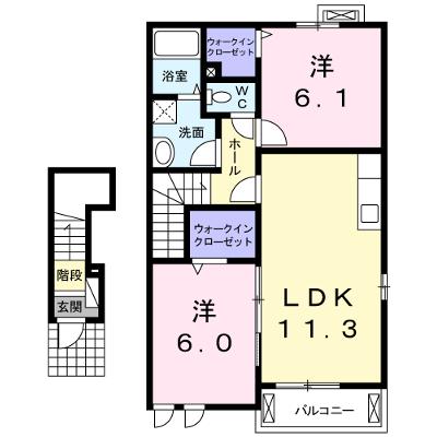 ヴィラ　セイバリー 201【管理NO：1-017470801-02010】 ★家具家電は申し込み後に搬入しますの外観画像