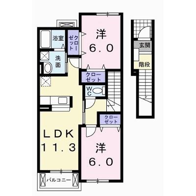 エコライフ野地　第２号棟 202【管理NO：1-013290102-02020】 ★家具家電は申し込み後に搬入します 2026年08月上旬入居可能の外観画像