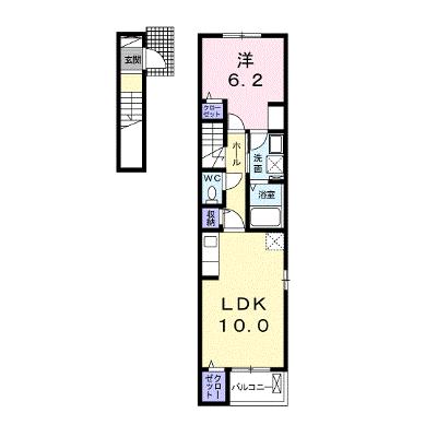 カーサ・ディ・フィオーレ　Ⅰ 201【管理NO：1-024514901-02010】 ★家具家電は申し込み後に搬入しますの外観画像