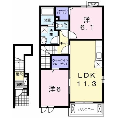 メゾンブローテ　Ａ 202【管理NO：1-016085901-02020】 ★家具家電は申し込み後に搬入しますの外観画像