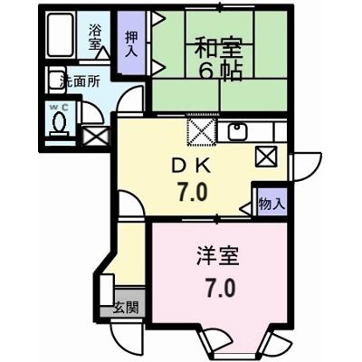 コーポ　ロアール　Ｂ 103【管理NO：1-007284402-01030】 ★家具家電は申し込み後に搬入しますの外観画像