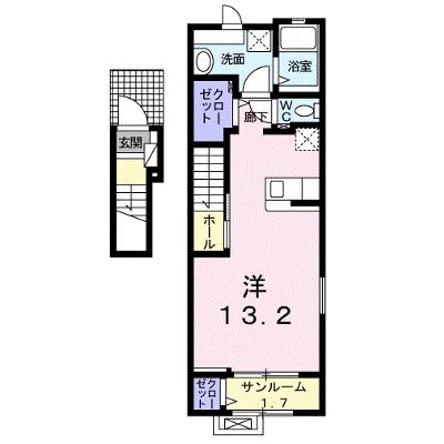 エルヴィータ・セーイＢ 201【管理NO：1-025788002-02010】 ★家具家電は申し込み後に搬入します★ ★2026年09月中旬入居可能★の外観画像