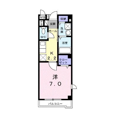 ベル・フィオリーレ 201【管理NO：1-018983601-02010】 ★家具家電は申し込み後に搬入します★の外観画像