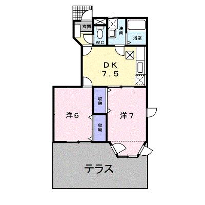 グリーンウッドＢ 101【管理NO：1-007414302-01010】 ★家具家電は申し込み後に搬入しますの外観画像
