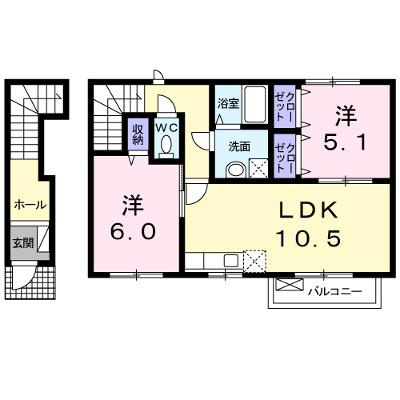 ポム・ダムールＢ 202【管理NO：1-018831601-02020】 ★家具家電は申し込み後に搬入します 2026年07月上旬入居可能の外観画像