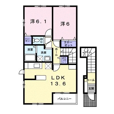 ルージュ 201【管理NO：1-013977401-02010】 ★家具家電は申し込み後に搬入します★の外観画像