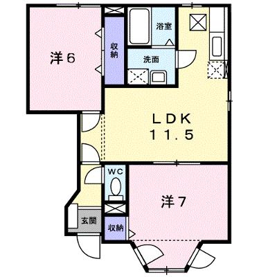 ファミール彦崎 105【管理NO：1-010025501-01040】 ★家具家電は申し込み後に搬入しますの外観画像