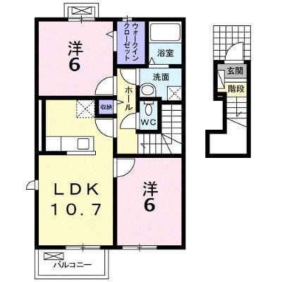 メゾンド・ファミーユⅠ 203【管理NO：1-017883501-02030】 ★家具家電は申し込み後に搬入します 2026年07月中旬入居可能の外観画像