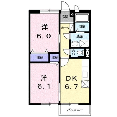 ニューエルデイム河野 203【管理NO：1-005952901-02030】 ★家具家電は申し込み後に搬入します★の外観画像