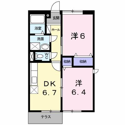 メゾン・ドゥ・コリーヌＡ 101【管理NO：1-005843901-01010】 ★家具家電は申し込み後に搬入します★の外観画像