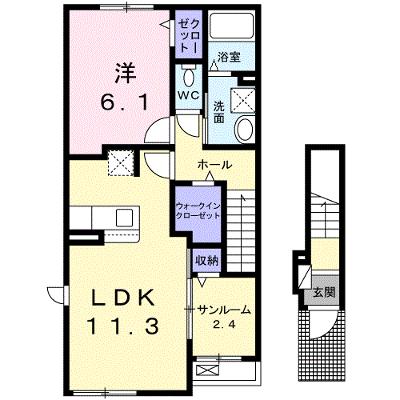 ドミール　コウナン 201【管理NO：1-026624901-02010】 ★家具家電は申し込み後に搬入します★の外観画像