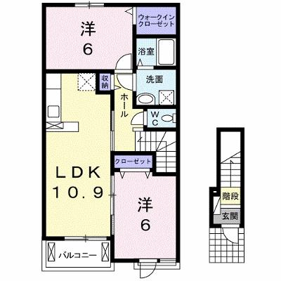 バウム　ヴィラージュ 202【管理NO：1-023478601-02020】 ★家具家電は申し込み後に搬入します★の外観画像