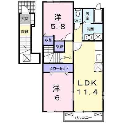 ウッディーベルＢ 201【管理NO：1-014720102-02010】 ★家具家電は申し込み後に搬入します★の外観画像