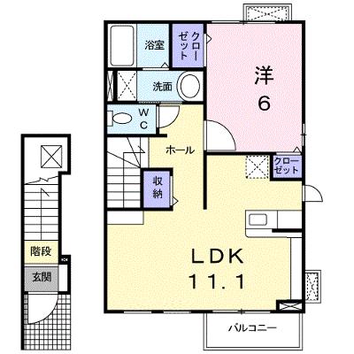 アルカンシェル　Ａ棟 205【管理NO：1-014584501-02040】 ★家具家電は申し込み後に搬入します★の外観画像