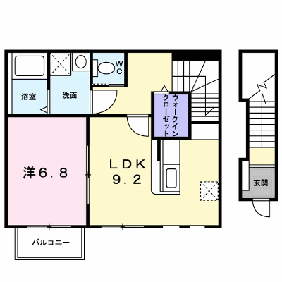 プリムローズ 201【管理NO：1-013039201-02010】 ★家具家電は申し込み後に搬入します★の外観画像
