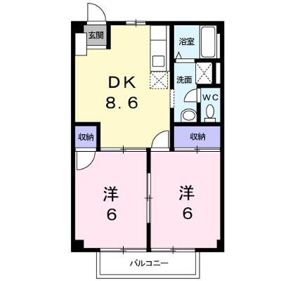 エンゼルハイツ中砂 202【管理NO：1-004245301-02020】 ★家具家電は申し込み後に搬入します★の外観画像