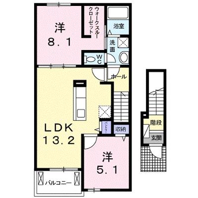 ウィステリアＢ 202【管理NO：1-019376602-02020】 ★家具家電は申し込み後に搬入します★の外観画像