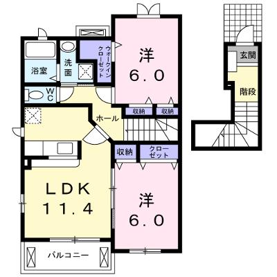 アドベントヒルズＡ 203【管理NO：1-014525701-02030】 ★家具家電は申し込み後に搬入します★の外観画像