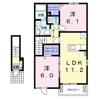 カーサ　エスペランツァⅡ 202【管理NO：1-022377401-02020】 ★家具家電は申し込み後に搬入します★の外観画像