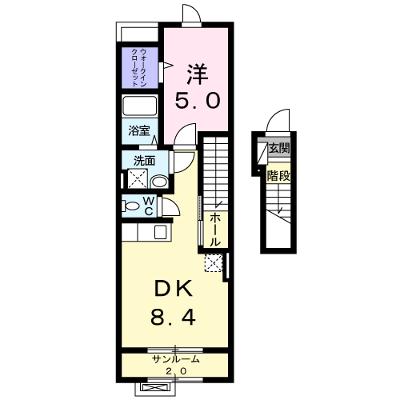 メゾン・フロイデ 202【管理NO：1-018187601-02020】 ★家具家電は申し込み後に搬入します★ ★2026年12月中旬入居可能★の外観画像