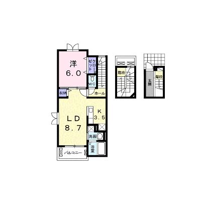 シャルマン　ドミール 306【管理NO：1-017487001-03050】 ★家具家電は申し込み後に搬入します★の外観画像