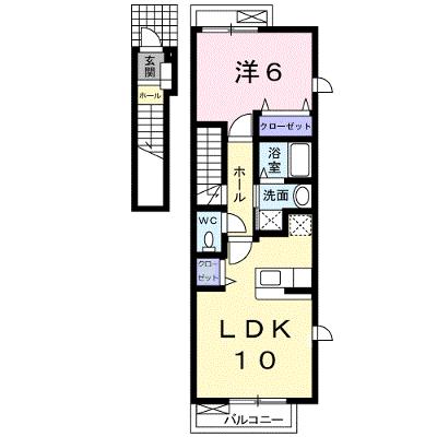 メゾンソレイユ　Ｖ 201【管理NO：1-017027501-02010】 ★家具家電は申し込み後に搬入します★の外観画像