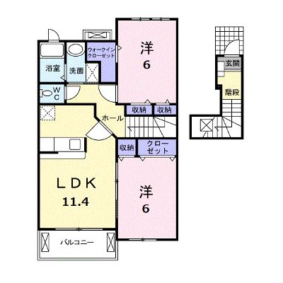 アドベントヒルズＣ 203【管理NO：1-014525703-02030】 ★家具家電は申し込み後に搬入します 2026年07月上旬入居可能の外観画像