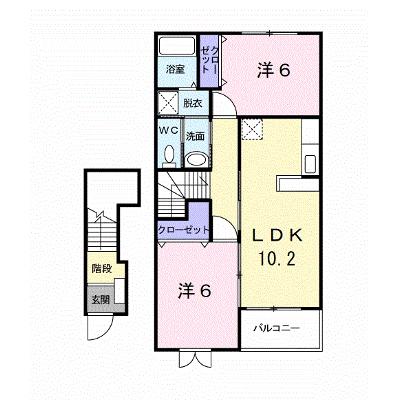 ブルック　サイド　七島Ⅱ 202【管理NO：1-014368602-02020】 ★家具家電は申し込み後に搬入します★の外観画像
