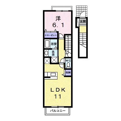 ブリーズ 203【管理NO：1-014261301-02030】 ★家具家電は申し込み後に搬入しますの外観画像