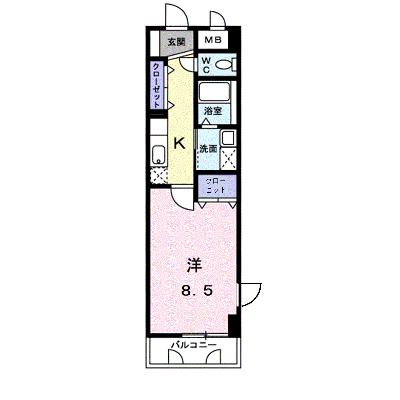 Ｔ－ＳＡＩＳＯＮ倉敷 201【管理NO：1-013605601-02010】 ★家具家電は申し込み後に搬入します★の外観画像