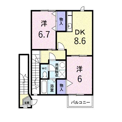 シェーン・バッハ 202【管理NO：1-012993001-02020】 ★家具家電は申し込み後に搬入しますの外観画像