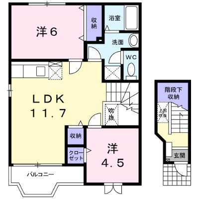 ラフレシールＭＩＺＵＫＩ　Ａ 201【管理NO：1-011867101-02010】 ★家具家電は申し込み後に搬入しますの外観画像