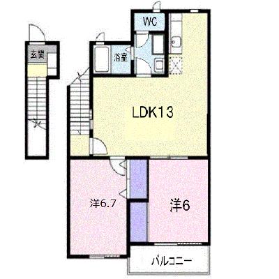 アウローラＡ 203【管理NO：1-007916301-02030】 ★家具家電は申し込み後に搬入します★の外観画像
