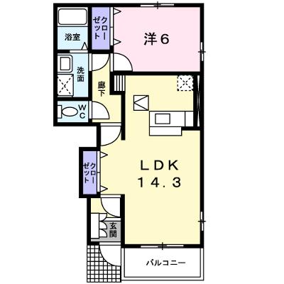 アンジュ・ドゥ・ボヌールＢ 103【管理NO：1-013930902-01030】 ★家具家電は申し込み後に搬入します★の外観画像