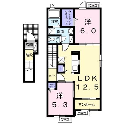 フォルトーナＳ－Ⅱ 201【管理NO：1-021892702-02010】 ★家具家電は申し込み後に搬入しますの外観画像