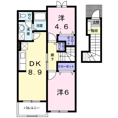 メゾンボヌールＡ 203【管理NO：1-011957801-02030】 ★家具家電は申し込み後に搬入しますの外観画像