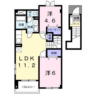 ヴィラフリーデンＡ 203【管理NO：1-011386801-02030】 ★家具家電は申し込み後に搬入します★の外観画像