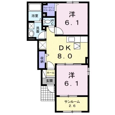 フローラーリア 105【管理NO：1-021342901-01050】 ★家具家電は申し込み後に搬入しますの外観画像