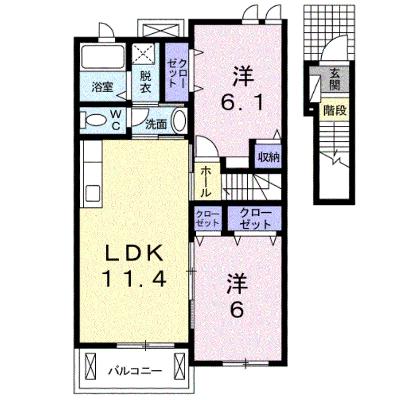 レインボーハウスⅡ　Ａ 202【管理NO：1-016584501-02020】 ★家具家電は申し込み後に搬入します 2026年08月中旬入居可能の外観画像