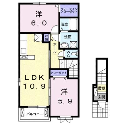 ファミリエール 201【管理NO：1-022514901-02010】 ★家具家電は申し込み後に搬入します★の外観画像