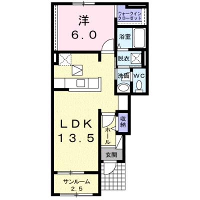 モンリーブル　Ⅲ 102【管理NO：1-020564603-01020】 ★家具家電は申し込み後に搬入します★の外観画像
